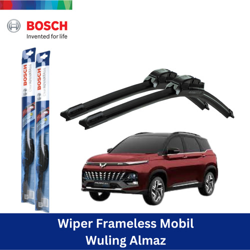 Bosch Wiper Kaca Mobil Wuling Almaz Frameless Clear 24" & 16"