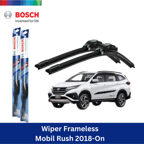 Bosch Wiper Kaca Mobil Rush 2018-On Frameless Clear 22" & 16"