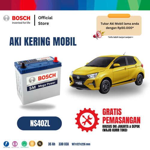 Bosch Aki Mobil Daihatsu Ayla MF Blue NS40ZL - SSM