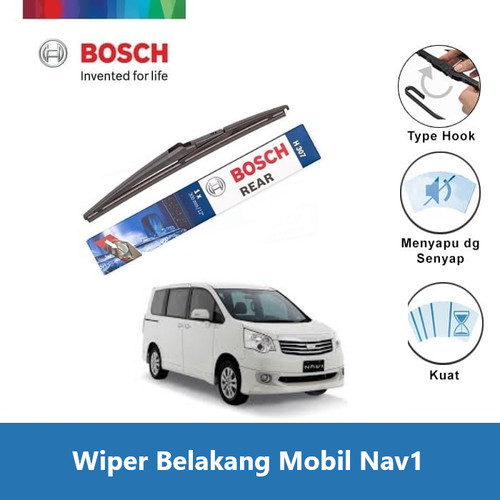 Bosch Rear Wiper Kaca Belakang Mobil Nav1 Rock Lock 2 14" H352 - 1 Pcs