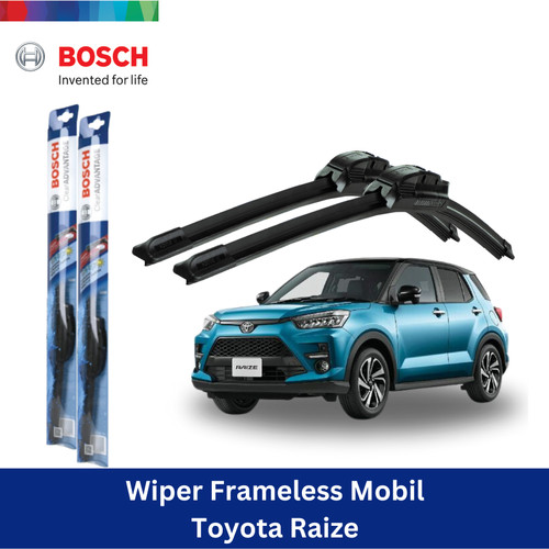 Bosch Wiper Kaca Mobil Toyota Raize Frameless Clear 22" & 16"