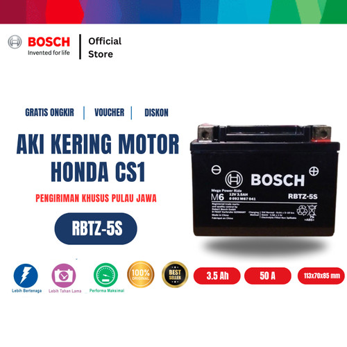 Aki Kering Motor Honda CS1 - Maintenance Free - Bosch RBTZ-5S