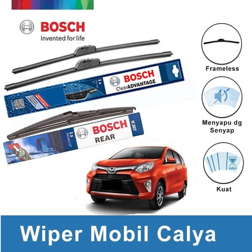 Bosch Wiper Depan & Belakang Toyota Calya Frameless 22" & 17" + H307