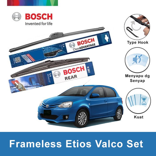 Bosch Wiper Depan Belakang Toyota Etios Valco 26" & H307