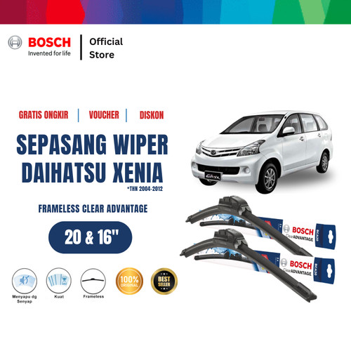 Bosch Sepasang Wiper Mobil Daihatsu New Xenia Frameless 20 & 16