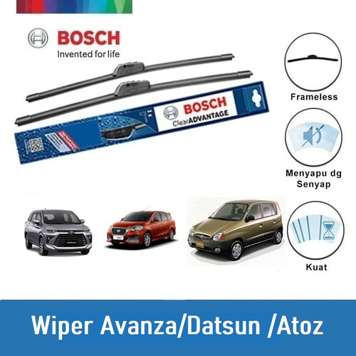 Bosch Wiper Frameless Mobil Avanza,Datsun Go+,Panca,Atoz BCA20 & BCA16