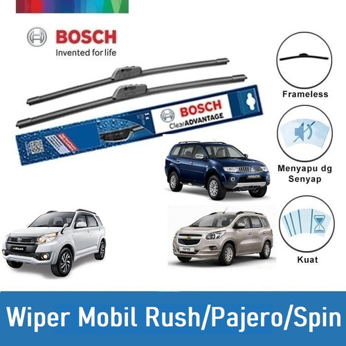 Bosch Wiper Frameless Mobil Rush, Pajero Sport KH, Spin BCA21 & BCA18