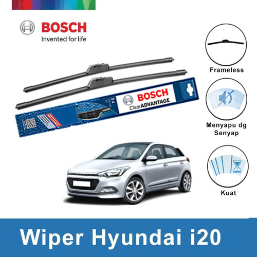 Bosch Sepasang Wiper Mobil Hyundai i20 Frameless New Clear 24 & 16