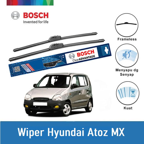 Bosch Sepasang Wiper Mobil Hyundai Atoz MX Frameless New 20 & 16