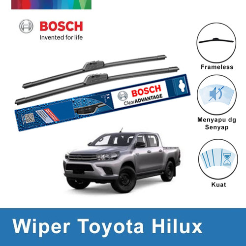 Bosch Sepasang Wiper Mobil Toyota Hilux 2005-on Frameless New 21 & 19