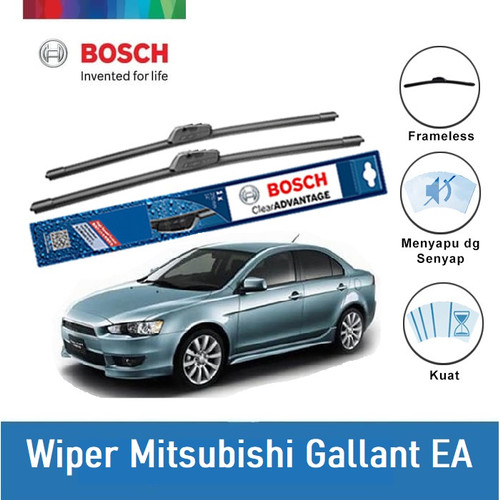 Bosch Sepasang Wiper Mobil Mitsubishi Gallant EA Frameless New 21 & 18