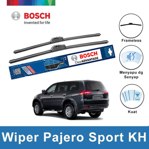 Bosch Sepasang Wiper Mobil Pajero Sport KH Frameless Clear - 21 & 18