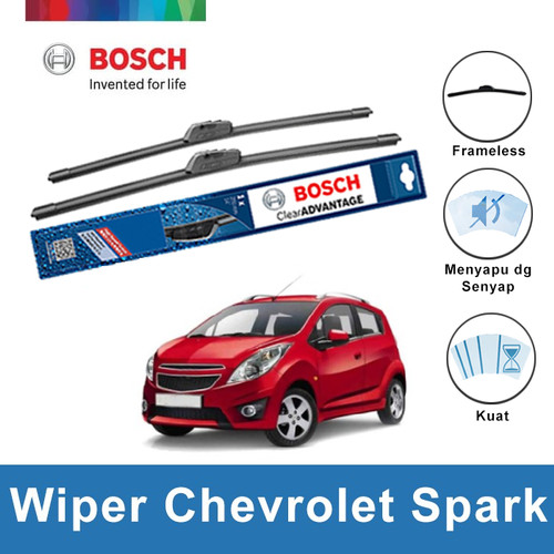 Bosch Sepasang Wiper Chevrolet Spark Frameless New Clear 21 & 16