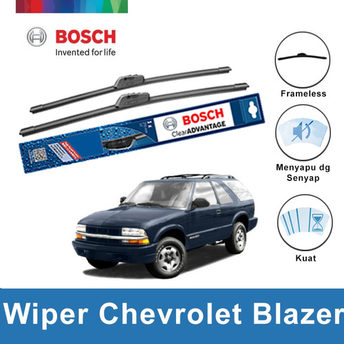 Bosch Sepasang Wiper Mobil Chevrolet Blazer Frameless Clear 21 & 19