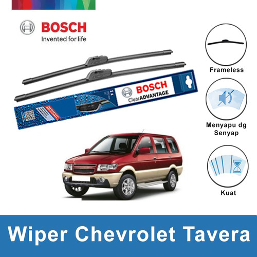 Bosch Sepasang Wiper Mobil Chevrolet Tavera Frameless Clear 22 & 16