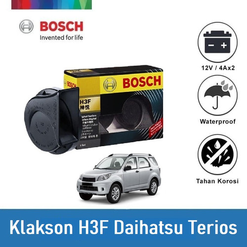 Bosch Klakson Mobil Daihatsu Terios H3F Digital Fanfare (Keong) Black