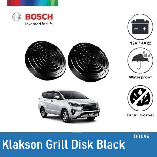 Bosch Klakson Toyota Kijang Innova Europa Grill Disc Black 12V - Set