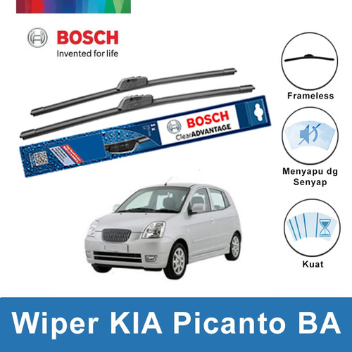 Bosch Sepasang Wiper Mobil KIA Picanto Frameless Clear 22" & 16"