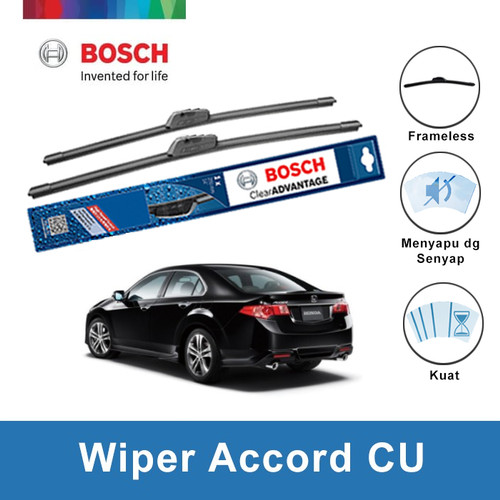 Bosch Sepasang Wiper Mobil Honda Accord CU Frameless New Clear 24 & 22