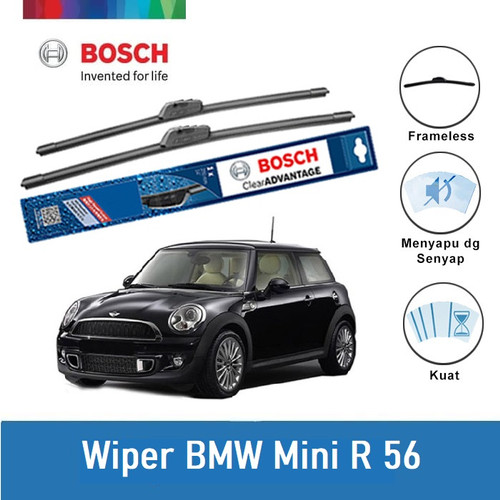 Bosch Sepasang Wiper Mobil BMW Mini R 56 Frameless New Clear 18 & 18"