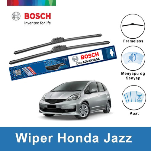 Bosch Sepasang Wiper Mobil Honda Jazz Frameless New Clear 26" & 14"