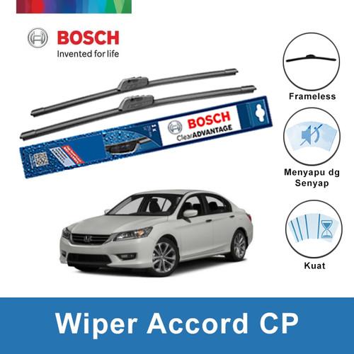 Bosch Sepasang Wiper Mobil Honda Accord CP Frameless Clear 26" & 19"