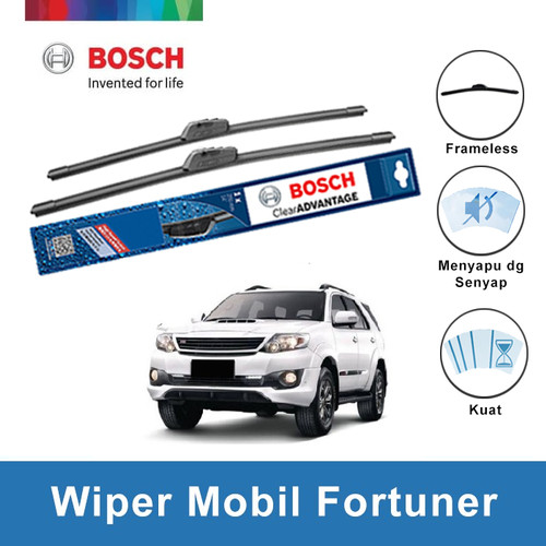 Bosch Sepasang Wiper Mobil Toyota Fortuner Frameless New Clear 21 & 19