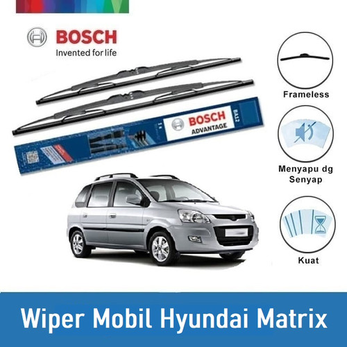 Bosch Sepasang Wiper Kaca Mobil Hyundai Matrix FC (2001-2010) 22" & 16