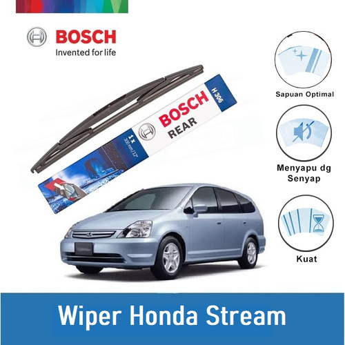 Bosch Rear Wiper Kaca Belakang Mobil Honda Stream Rock Lock 3 12" H306