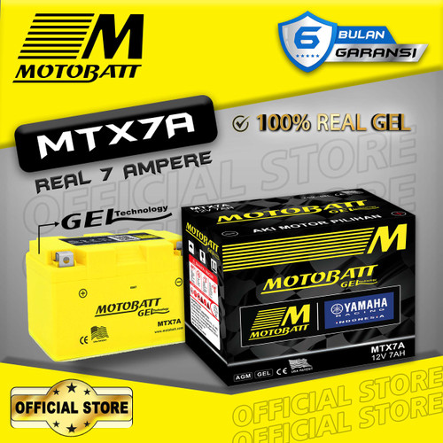 Motobatt Gel MTX7A - 7Ah (Garansi 6 Bulan)