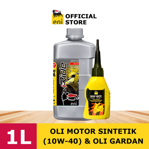 Oli Motor ENI i-Ride Moto 4T Matic ID 10W-40 - 1L + Oli Gardan - 120ml