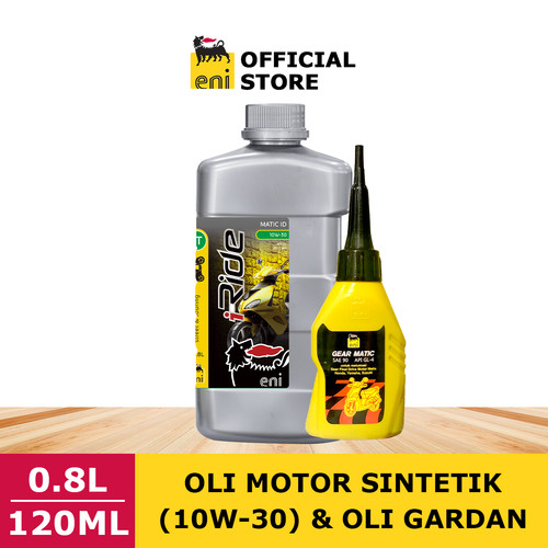 Oli Motor ENI i-Ride Moto 4T Matic ID 10W-30 -0.8L + Oli Gardan -120ml