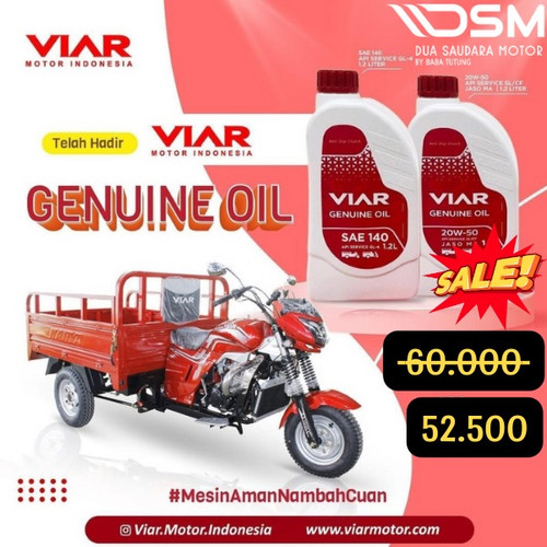 Oli Mesin Motor Viar Roda Tiga Karya Sae 20W-50 API SL/CF (1.2 L)