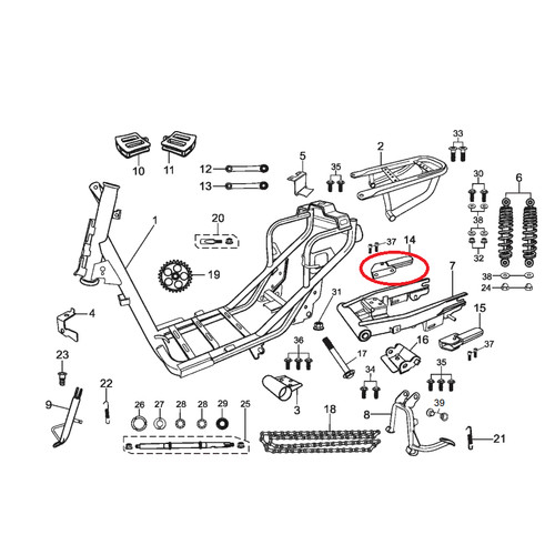 Injekan Kaki Kanan Sepeda Listrik Viar E-Bike C2 Caraka / Step Bar R