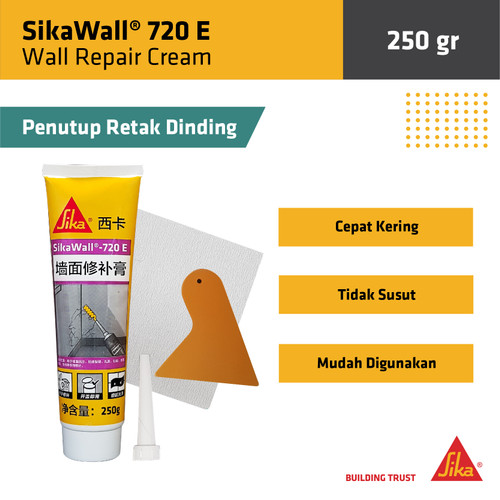 SikaWall 720E Repair Cream Dempul Perbaikan Tambal Dinding Retak