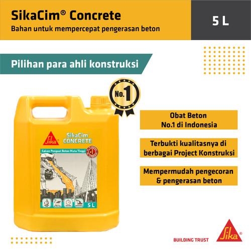 Sikacim Concrete Additive Obat Cor Beton Cepat Keras Cairan 5 Liter