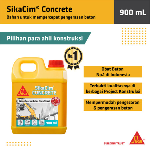 Sikacim Concrete Additive Obat Cor Beton Cepat Keras Cairan 900ml