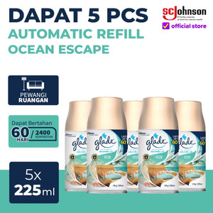 (Dapat 5 Pcs) Glade Matic Spray Refill Ocean Escape