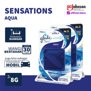 (Dapat 2 pcs) Glade Sensations Refill Aqua 8gr Pengharum Mobil