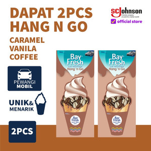 (Dapat 2 pcs) Bayfresh Hang n Go Caramel Coffee Pengharum Mobil