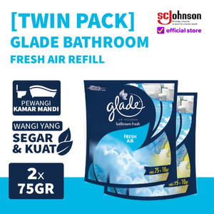 (TWIN PACK) Glade Bathroom Fresh Air Refill 75gr