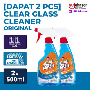 (Dapat 2Pcs) Mr Muscle Glass Liquid Blue Pump 500mL