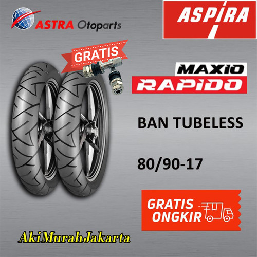 Ban Tubeless MAXIO RAPIDO 80/90-17 ASPIRA ORIGINAL ASTRA