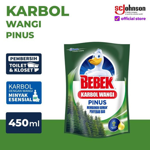 Bebek Karbol Wangi Pinus Pouch 450mL Pembersih Kamar Mandi