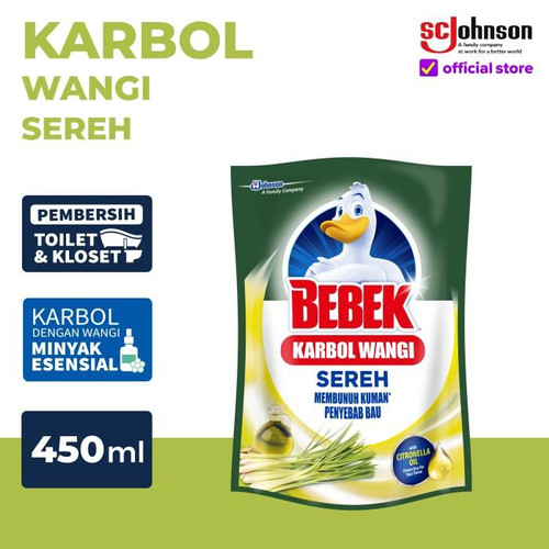 Bebek Karbol Wangi Sereh Pouch 450mL Kebersihan Rumah Tangga