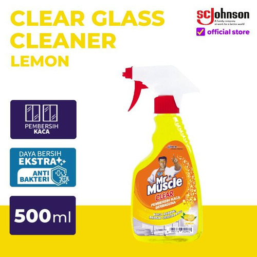 Mr Muscle Glass Liquid Lemon Pump 500mL Pembersih Kaca