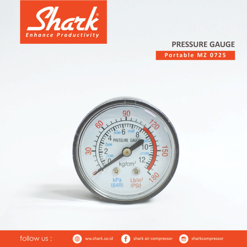 Pressure Gauge kompresor portable Shark MZ 0725