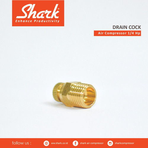 Drain Cock kompressor 1/4-2Hp Shark