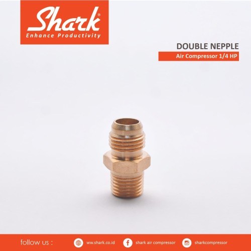 Double Nepple Kompressor Shark 1/4Hp