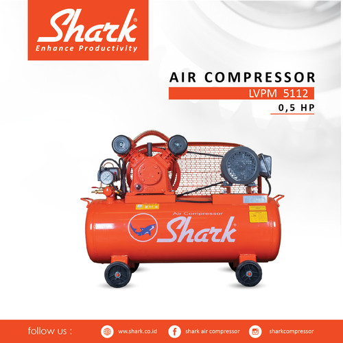 Kompresor 1/2Hp Tangki 58 Liter Shark Air Compressor Auto+Motor